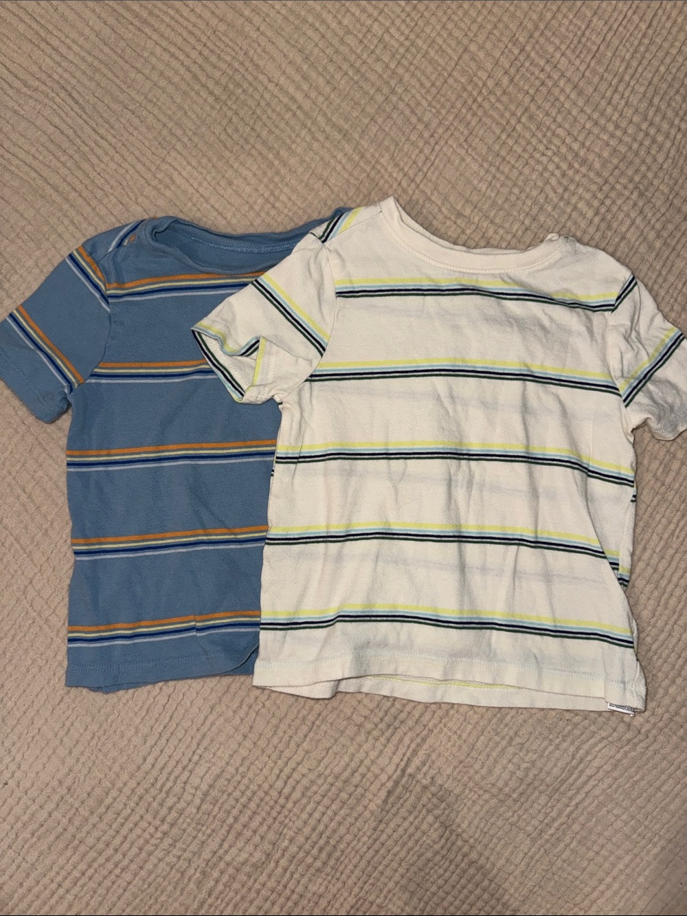 Old Navy Boys Short Sleeve Stripe Tees - Blue & White
